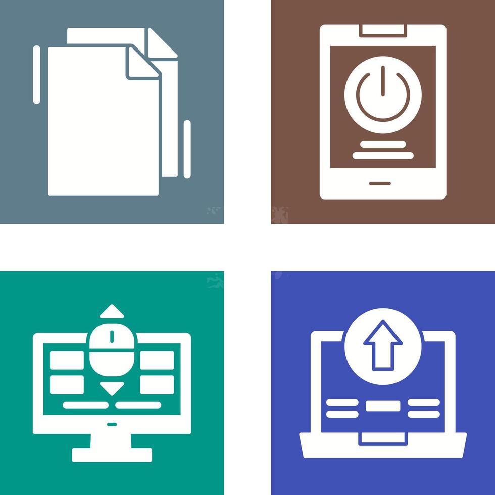 Copy and Power Icon vector