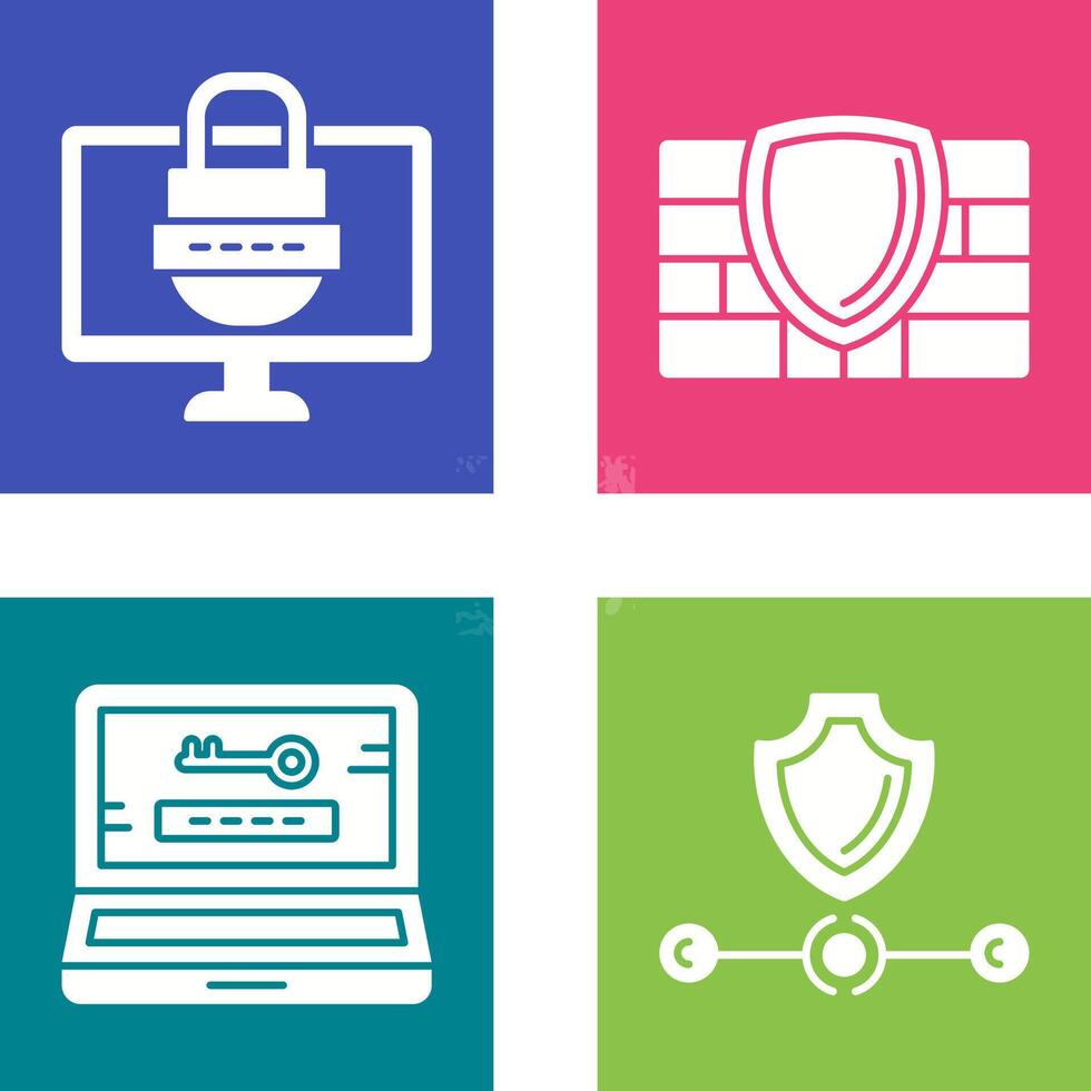 Password and Firewall Icon vector