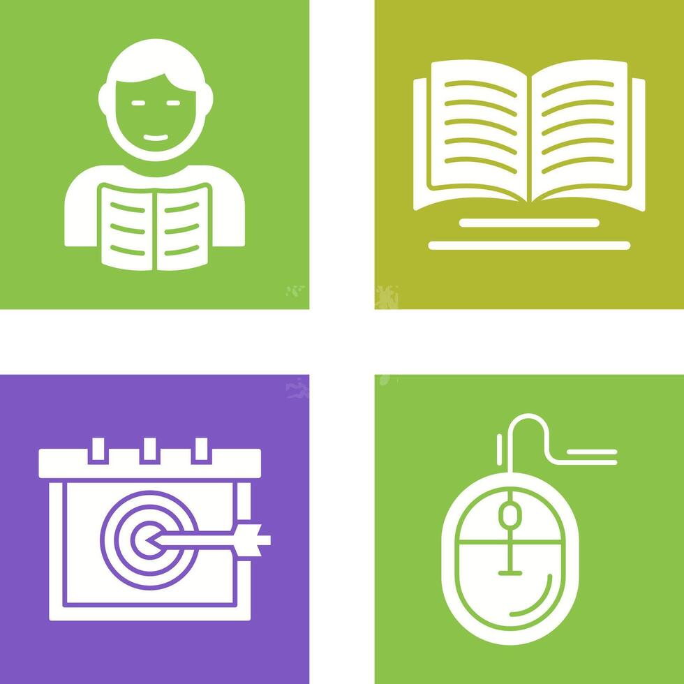 Student and Book Icon vector