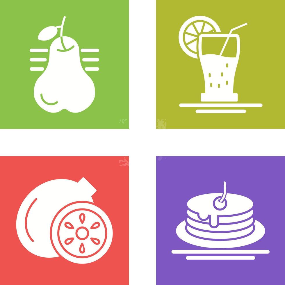 Pear and Orange Juice Icon vector