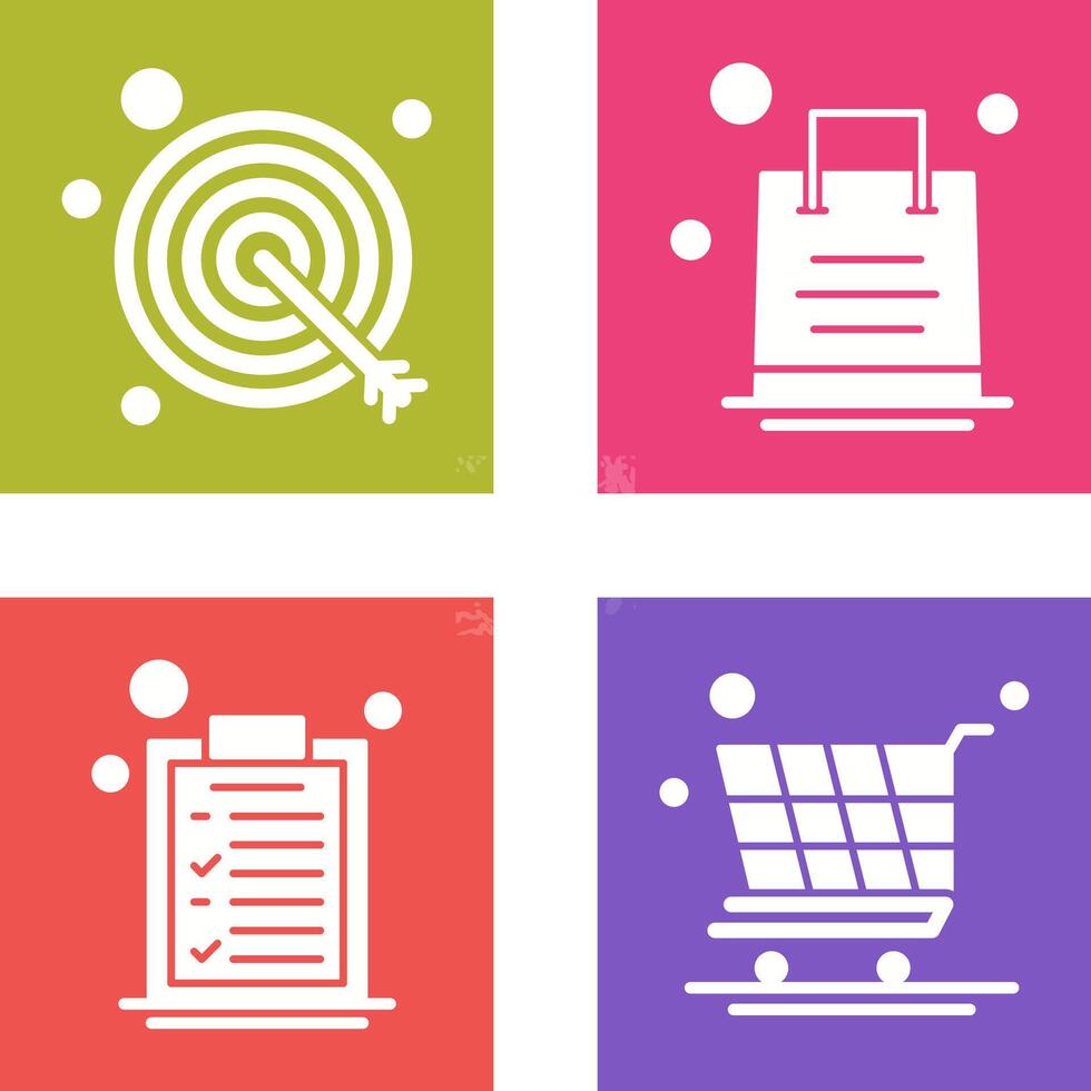 Shopping Bag and Target Icon vector