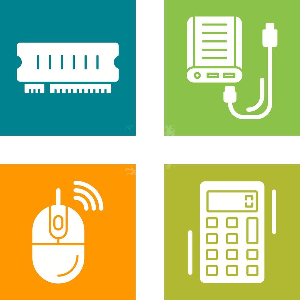 Ram and Power Bank Icon vector
