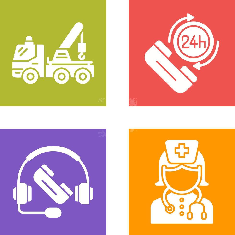 Crane and 24h Icon vector