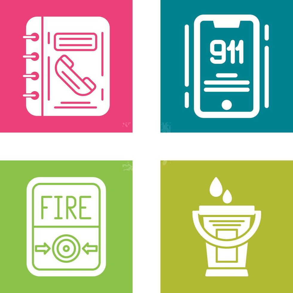 Phonebook and 911 Icon vector