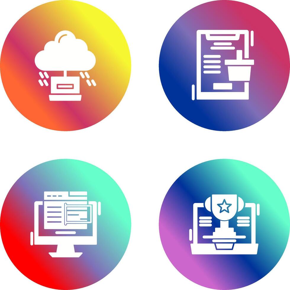 Cloud Computing and Online Shopping Icon vector