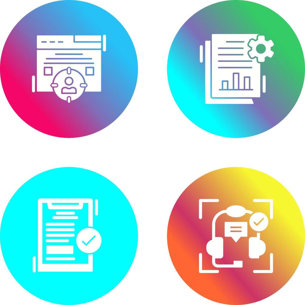 Target Audience and SEO Report Icon vector