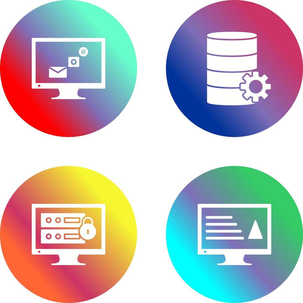 digital marketing and database management Icon vector