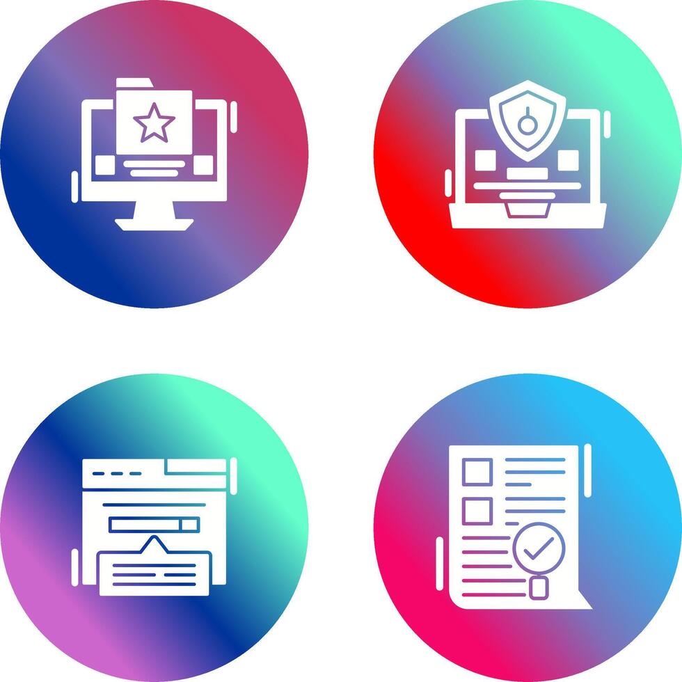 Favourite Folder and Protection Icon vector