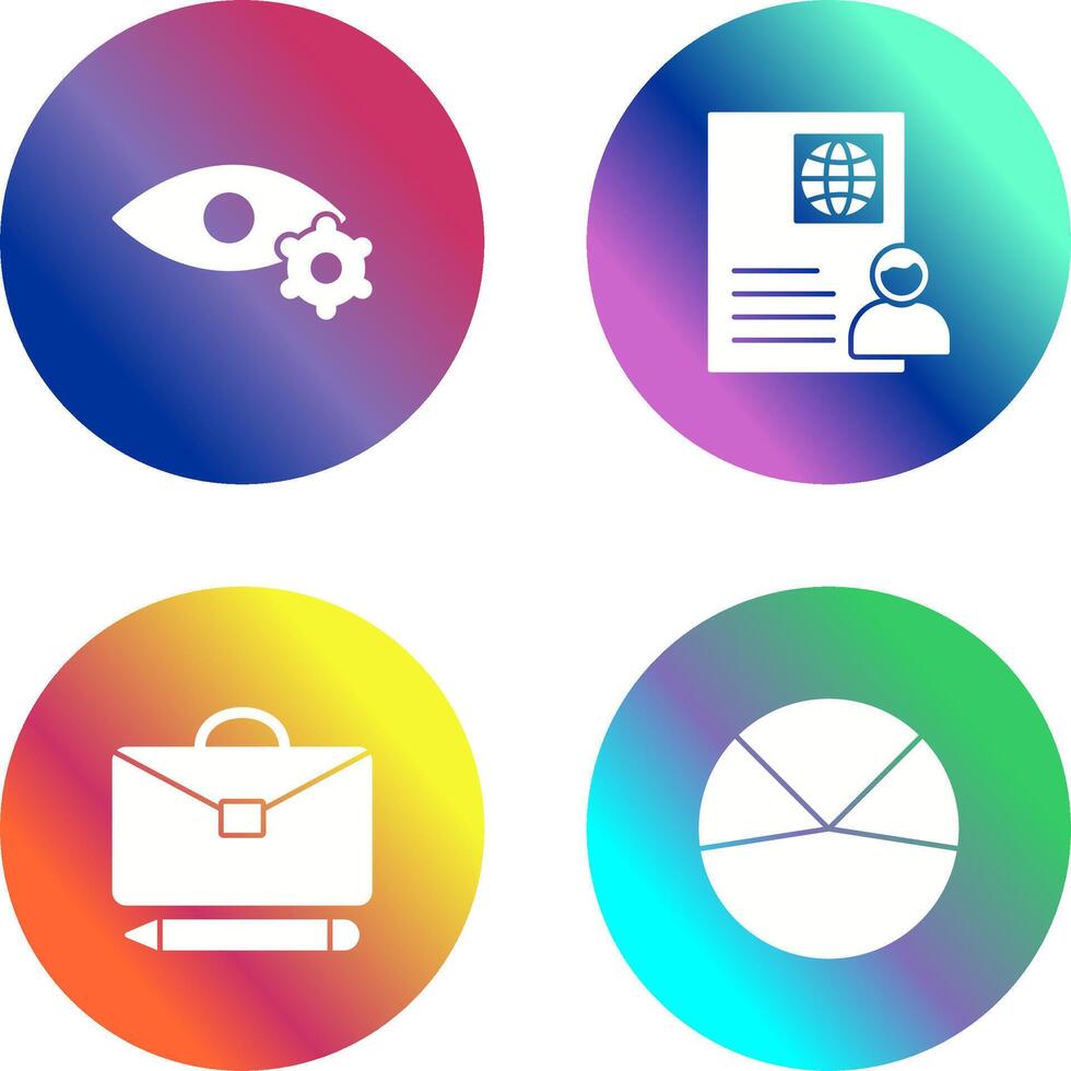 view setting and global profile Icon vector