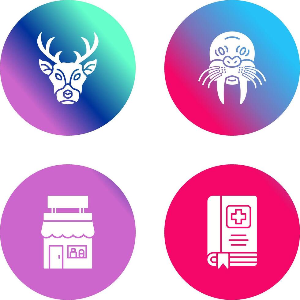 Deer and animal Icon vector