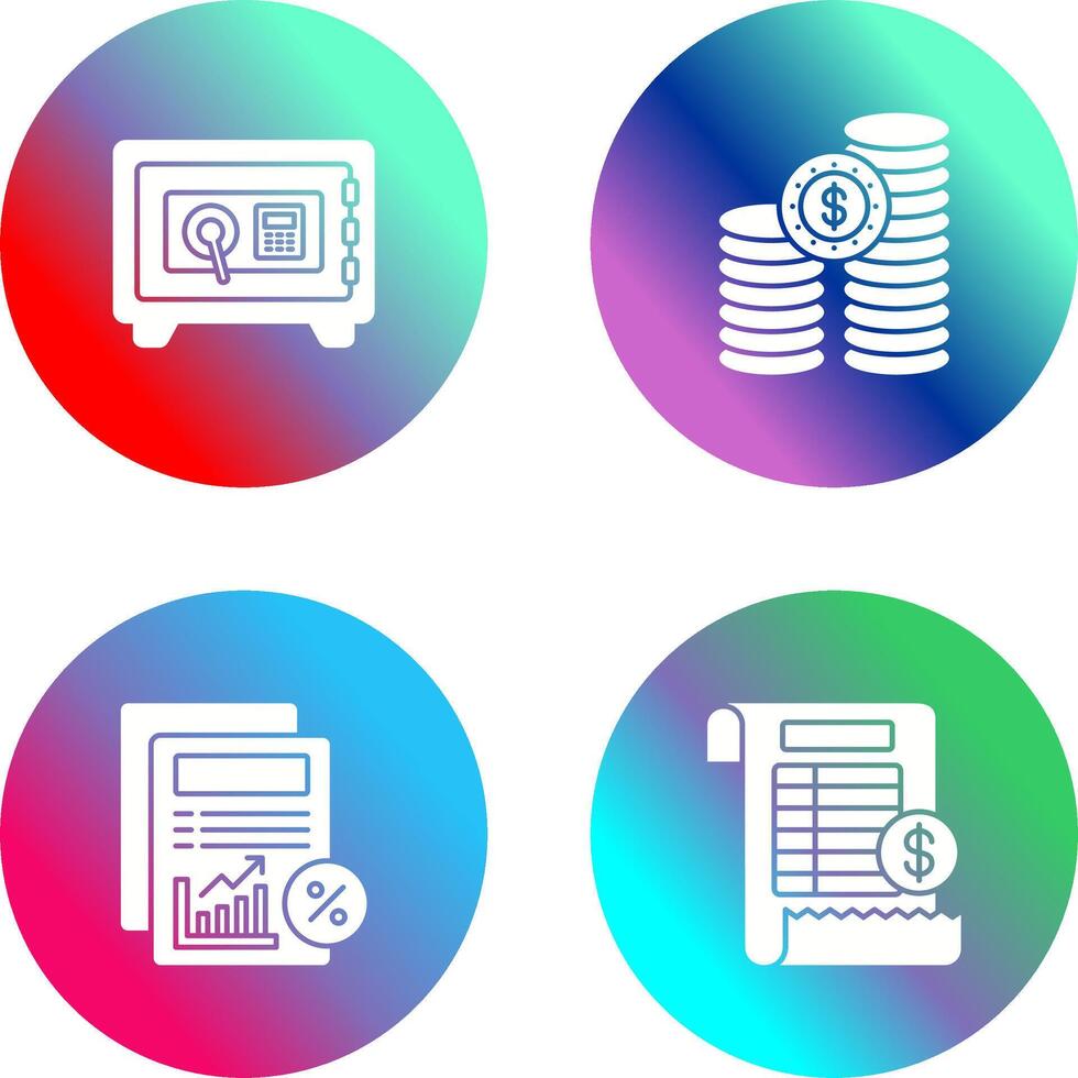 Safe Box and COINS Icon vector