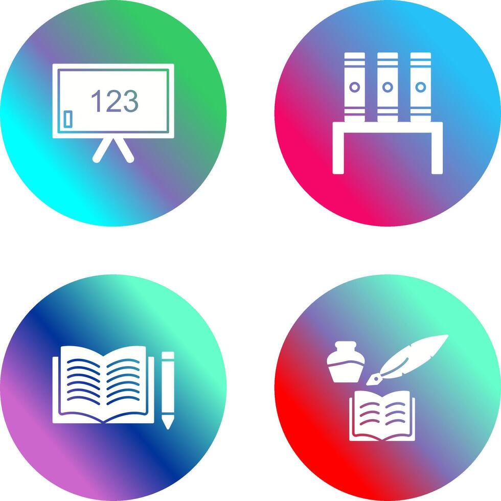 Classroom Board and Bookstand Icon vector