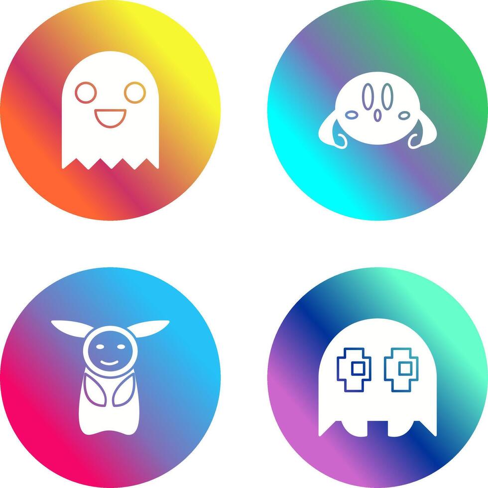 Game Character and VGame Charcter Icon vector
