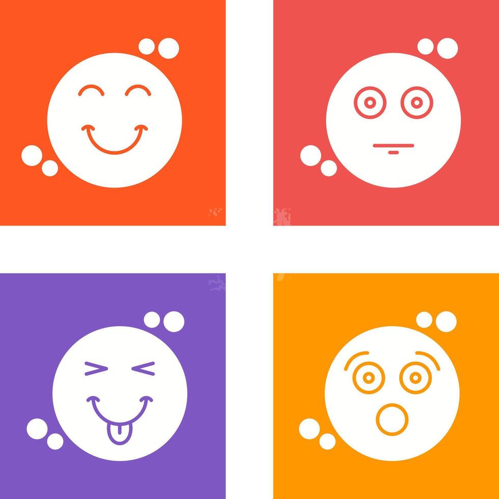 Smile and Neutral Icon vector