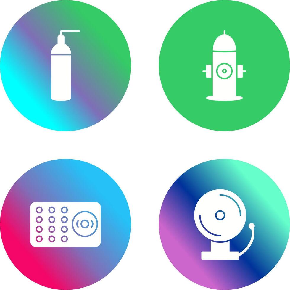 hydrant and oxygen tank Icon vector