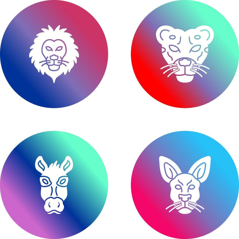 Lion and Cheetah Icon vector