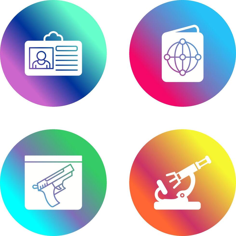 Criminal Card and Passport Icon vector