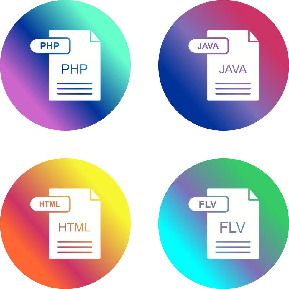 PHP and Java Icon vector