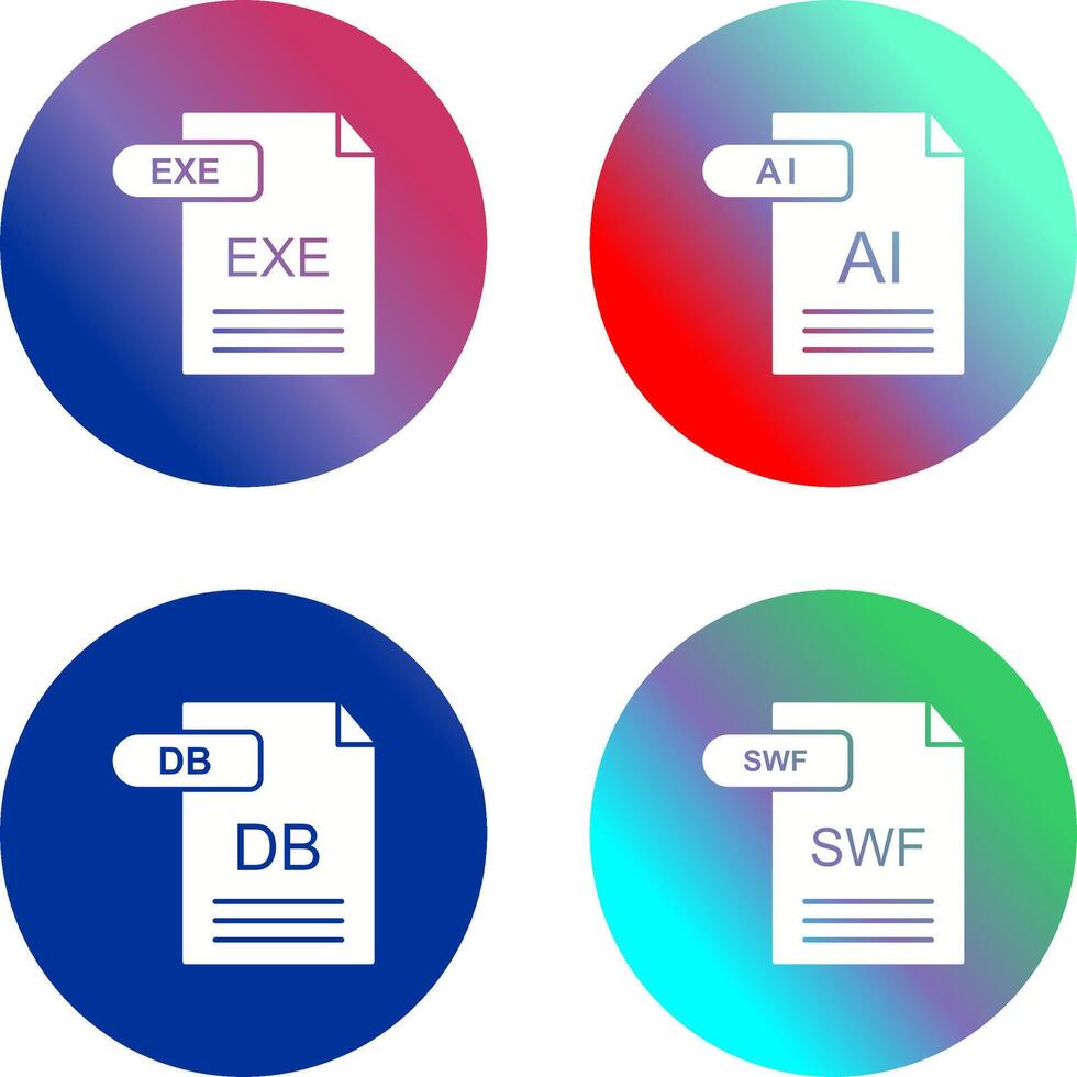 AI and EXE Icon vector