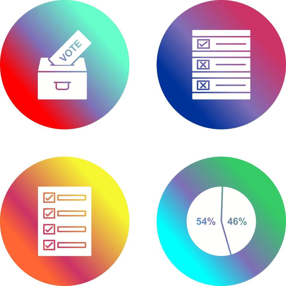 Casting Vote and Ballot Paper Icon vector