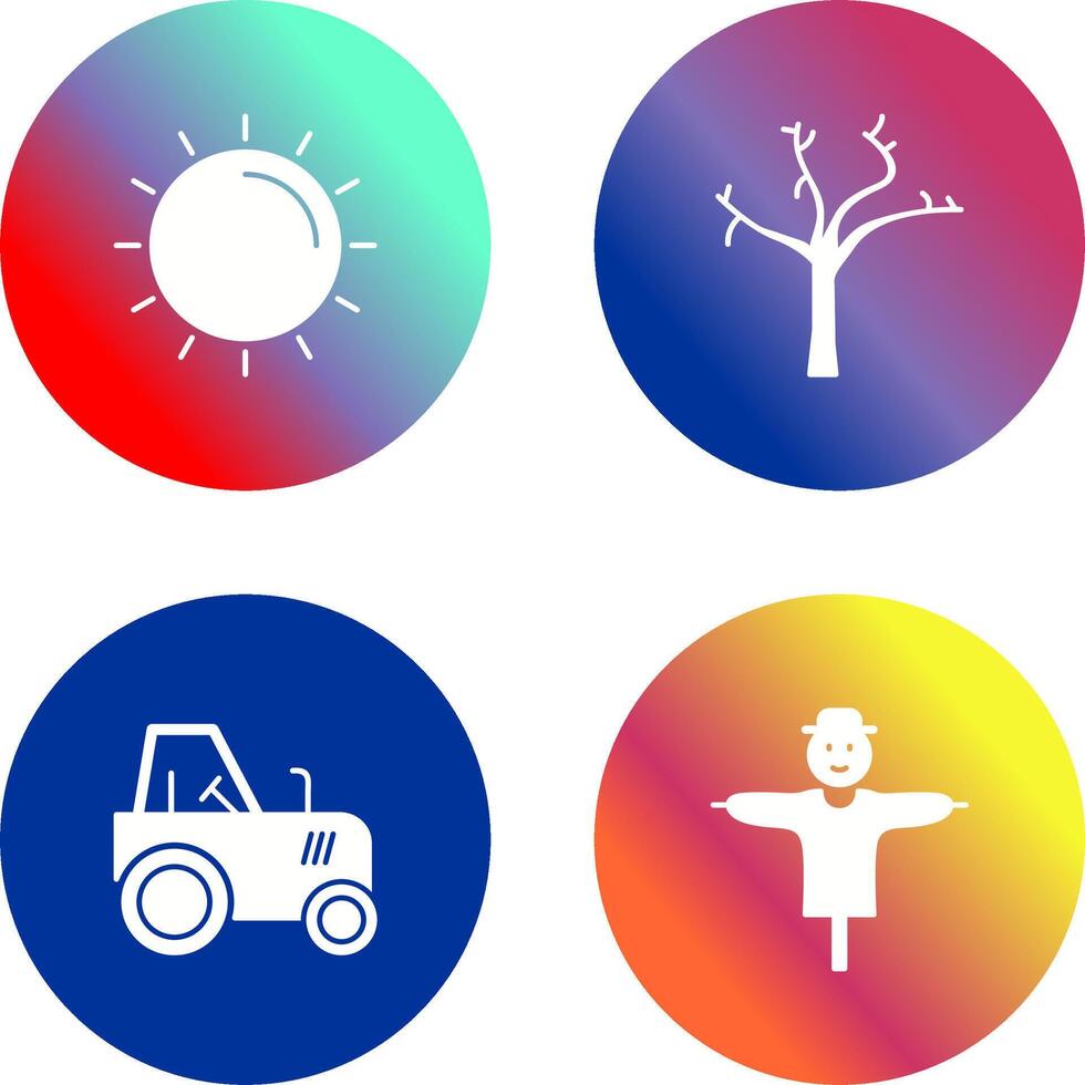 Sun and Tree Icon vector