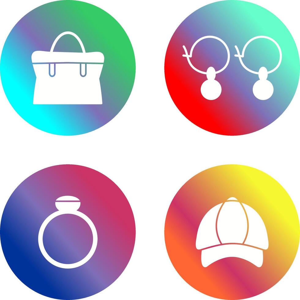 Bag and Earrings Icon vector