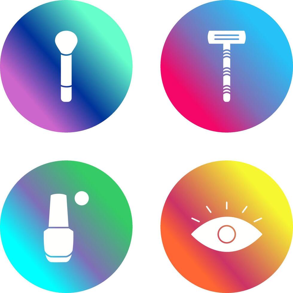 Brush and Razor Icon vector