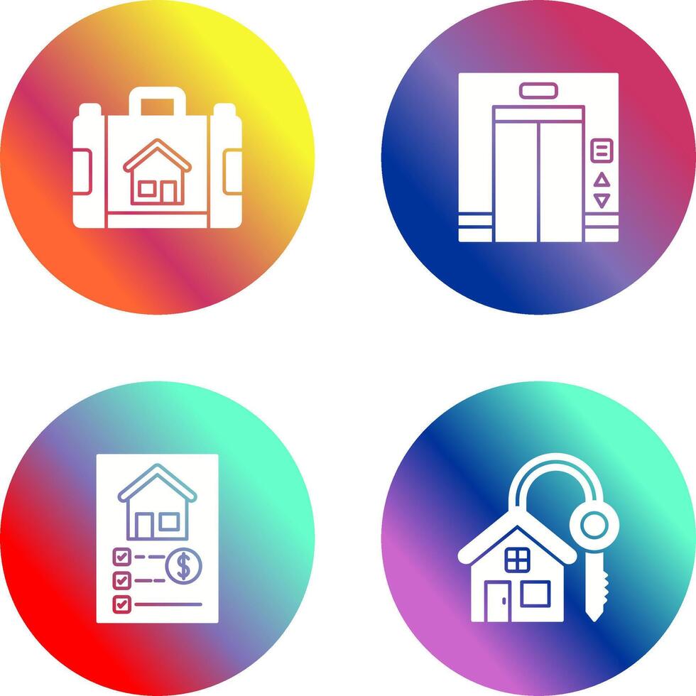 Briefcase and Elevator Icon vector