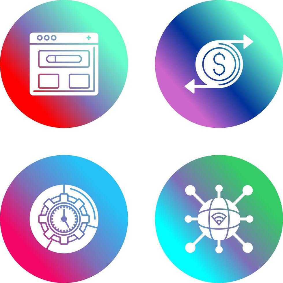 Brwoser and Money Icon vector