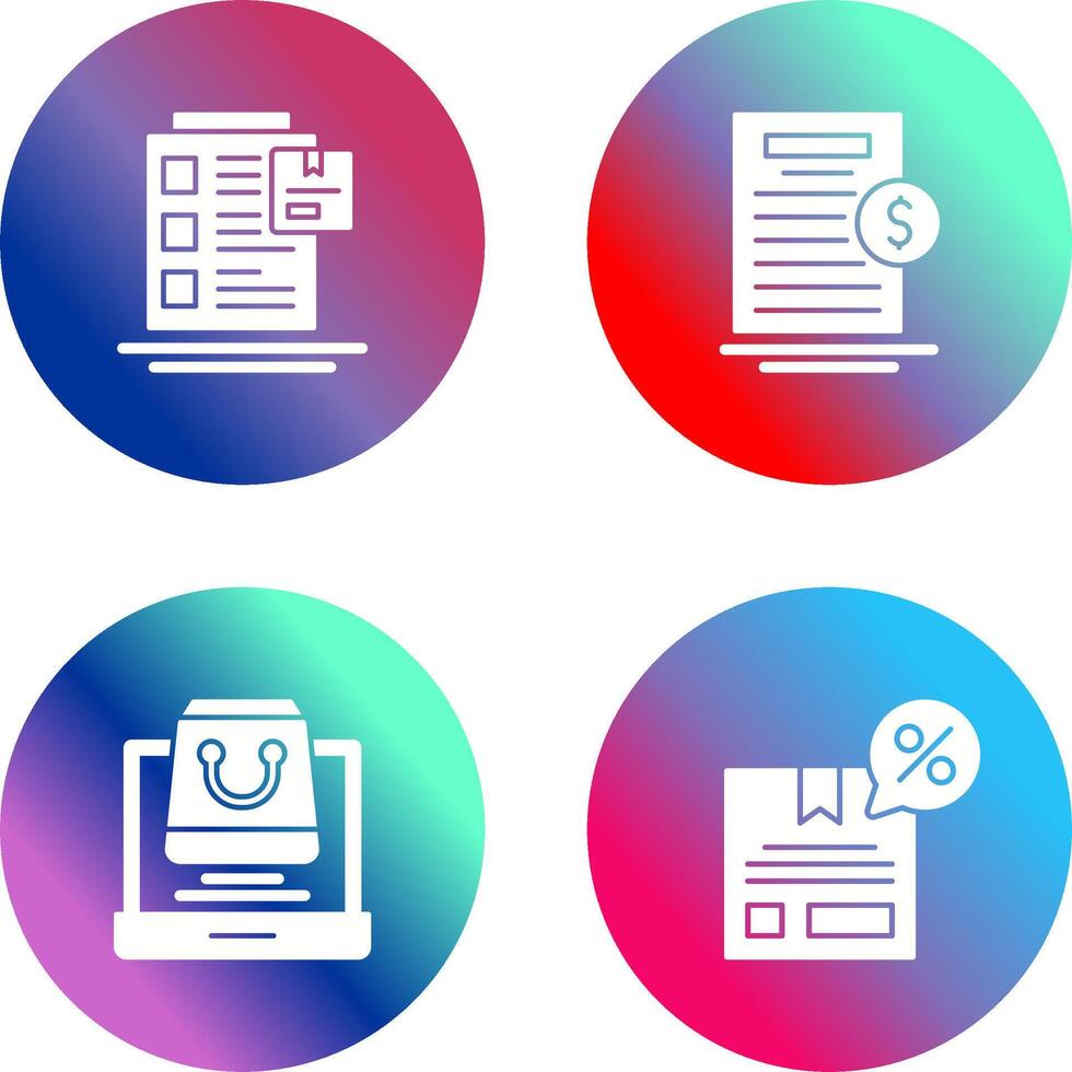 Order List and Your Bill Icon vector