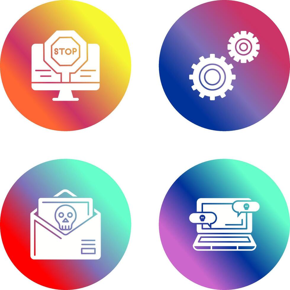 Stop and Setting Icon vector