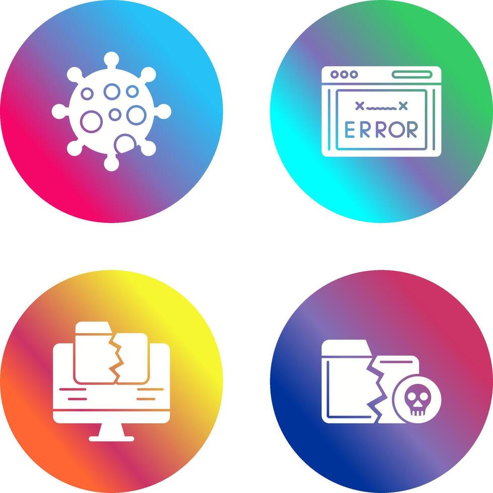 Virus and Error Code Icon vector