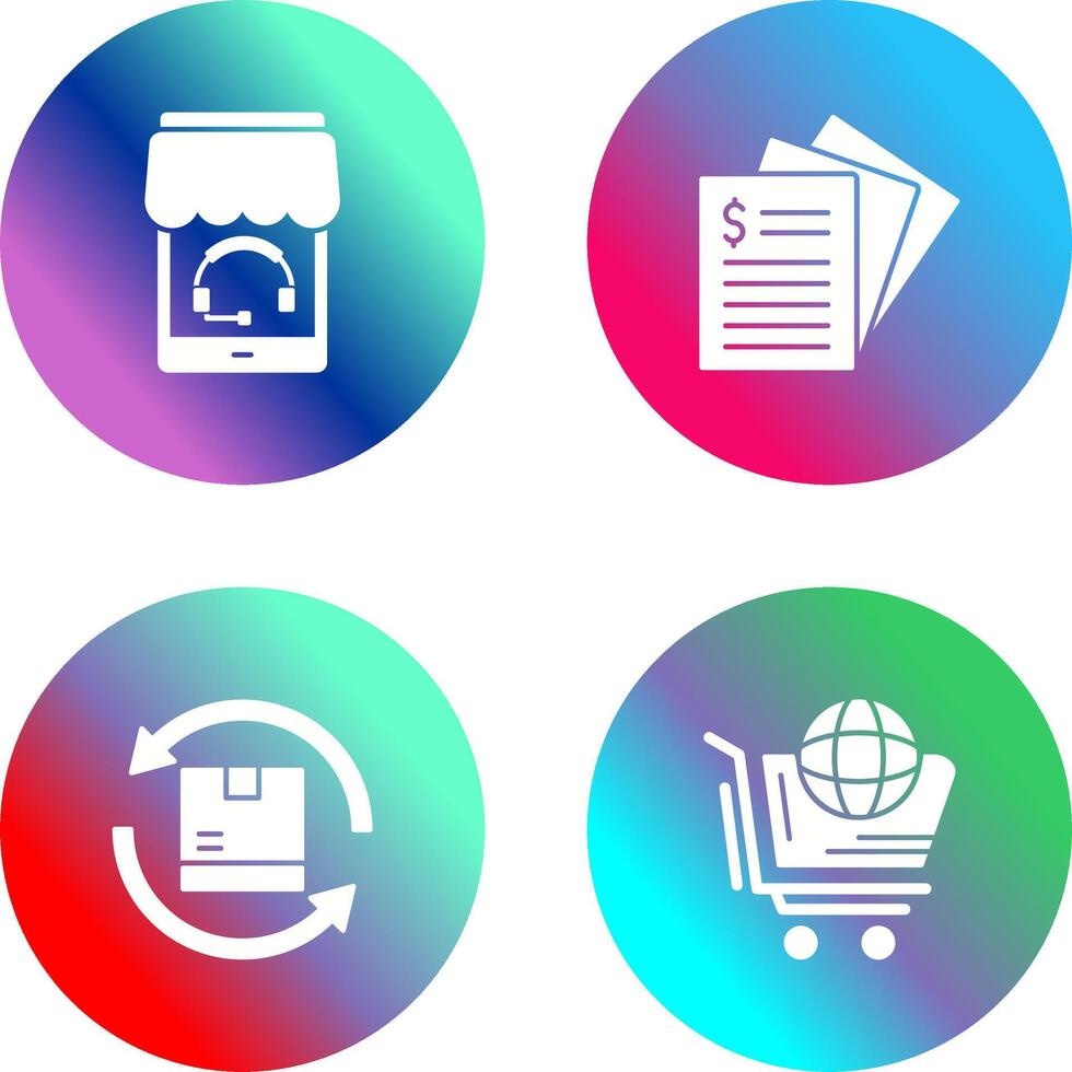 Support and Invoice Icon vector
