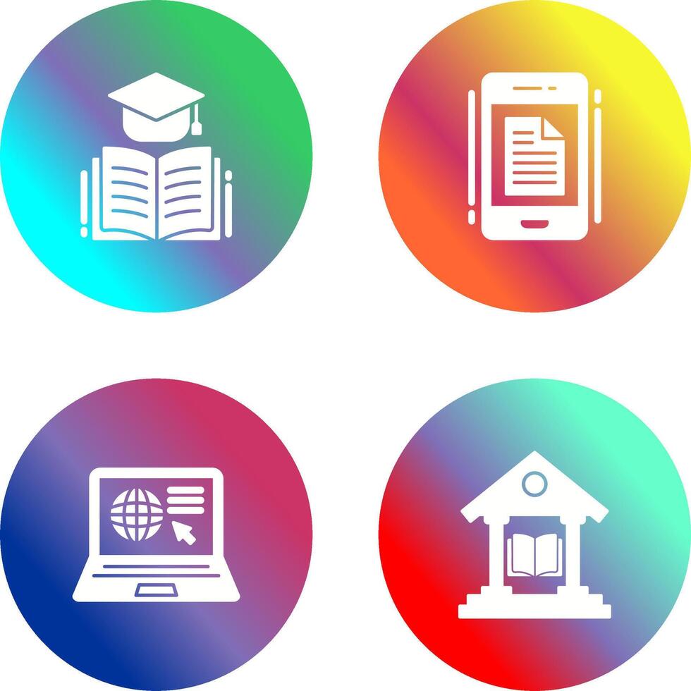 Graduation and Phone Icon vector