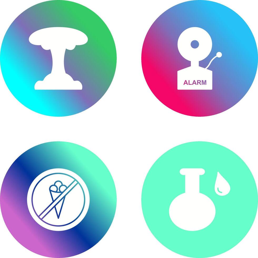 explosion and alarms Icon vector