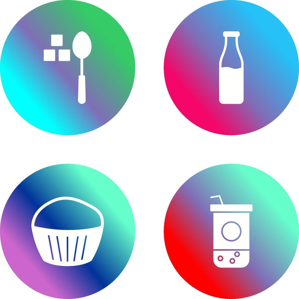 sugar and Milk bottle Icon vector