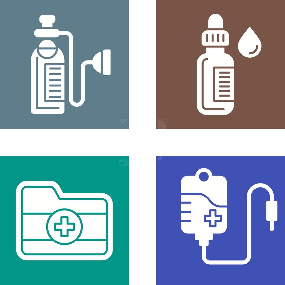 Oxygen and Dropper Icon vector