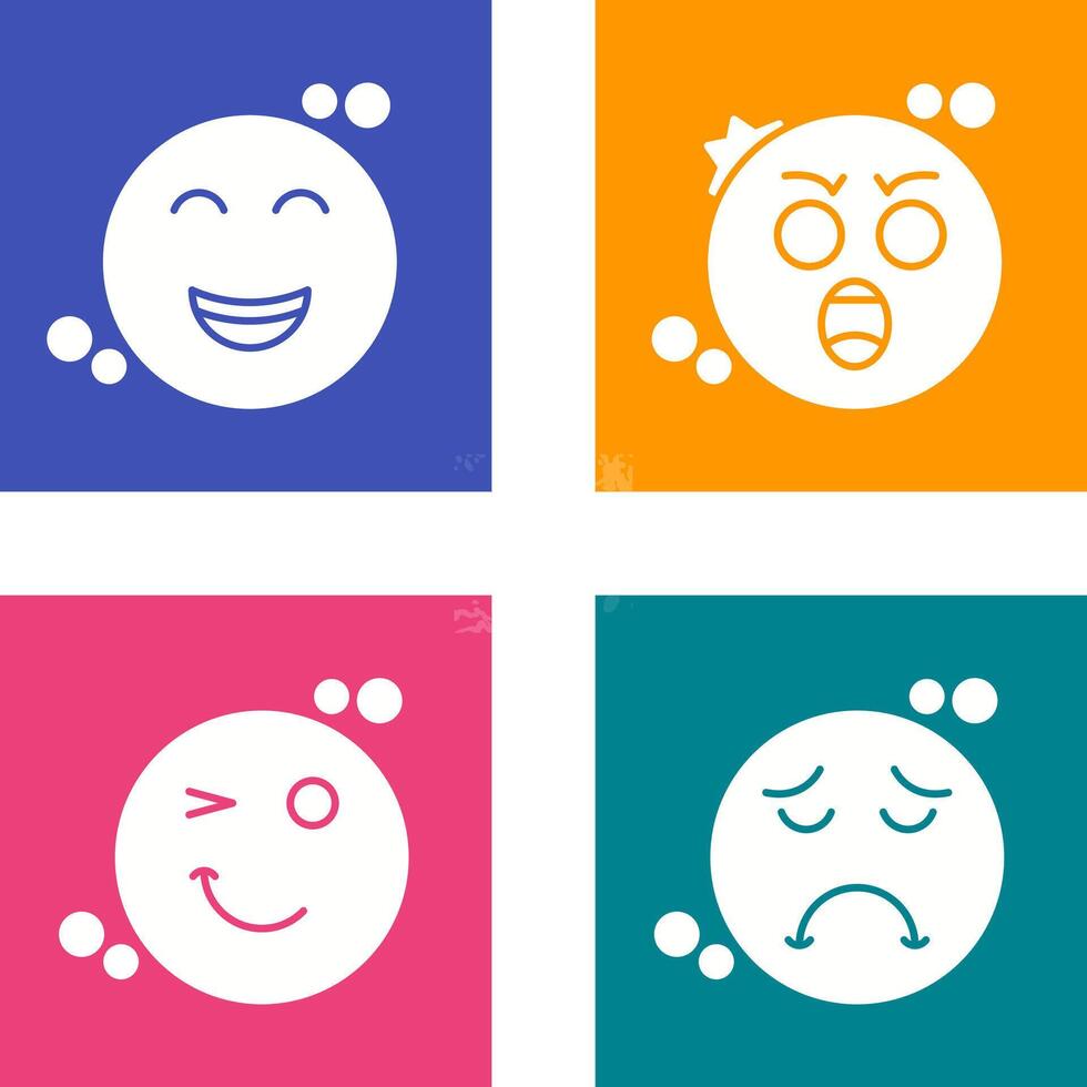 Shock and Happy Icon vector