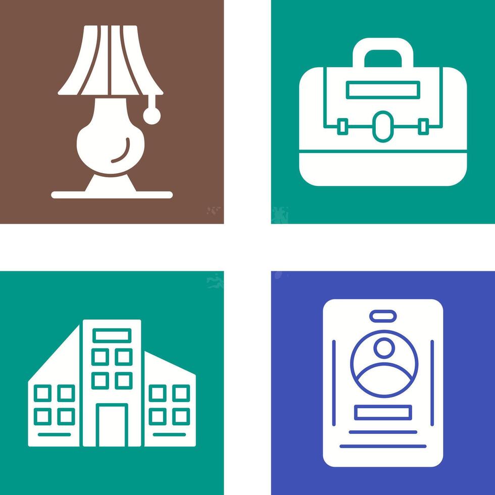 Lamp and briefcase Icon vector
