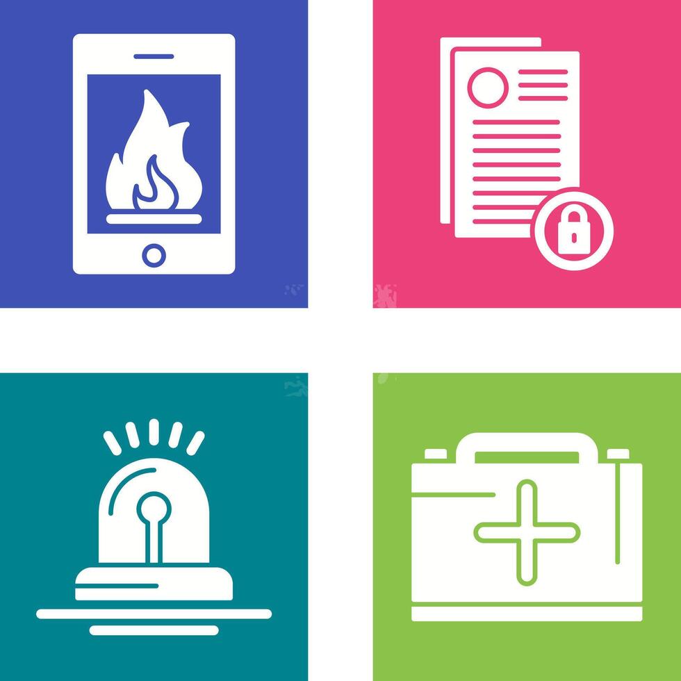 Fire and Privacy Icon vector