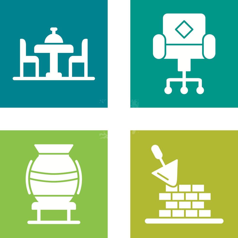 Chair and Dinning Table Icon vector
