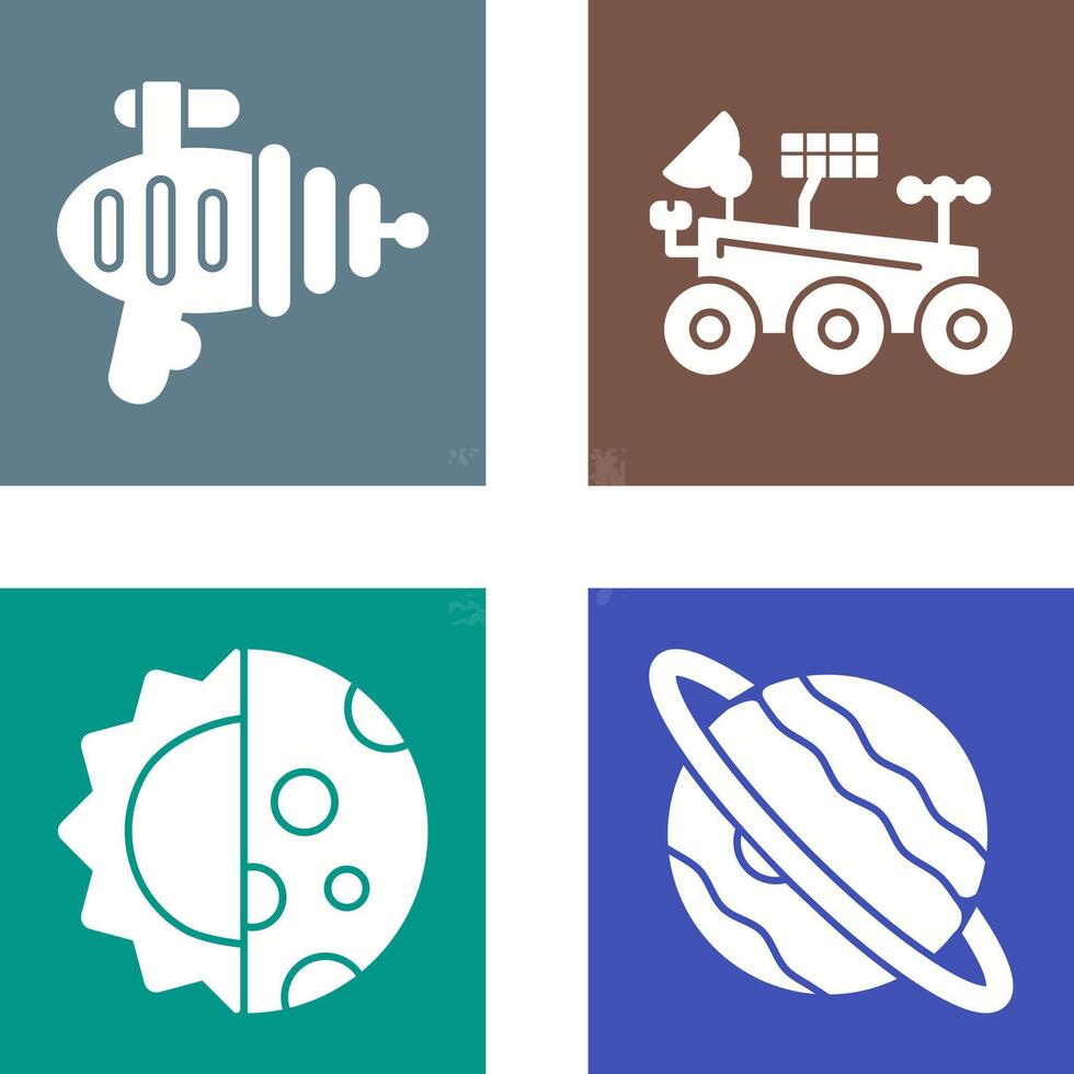 laser gun mars rover Icon vector