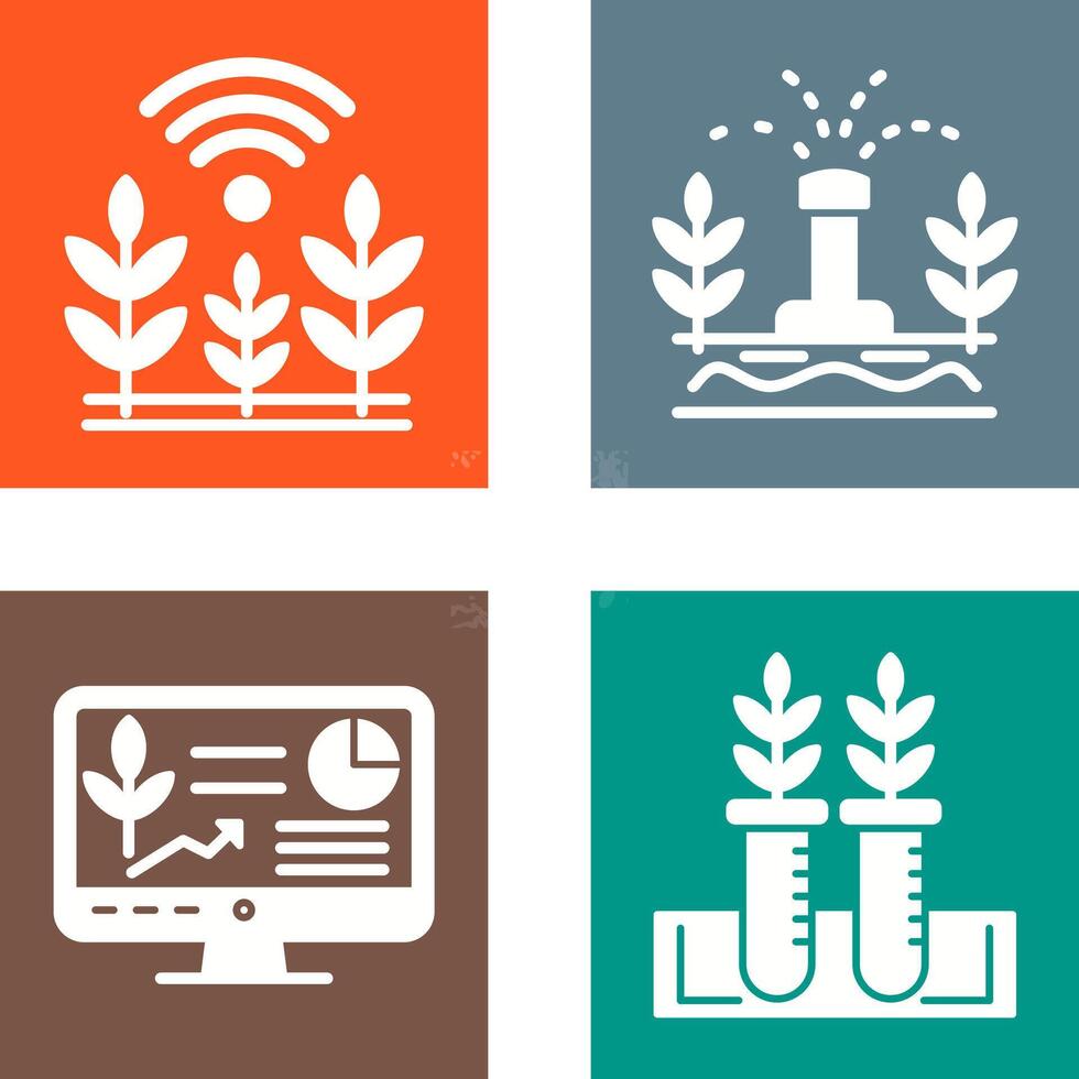 Wheat and Sprinkler Icon vector