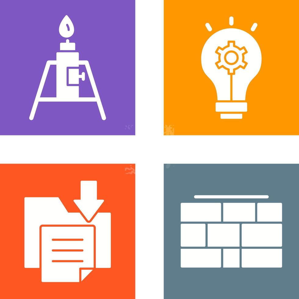 Burner and Idea Icon vector