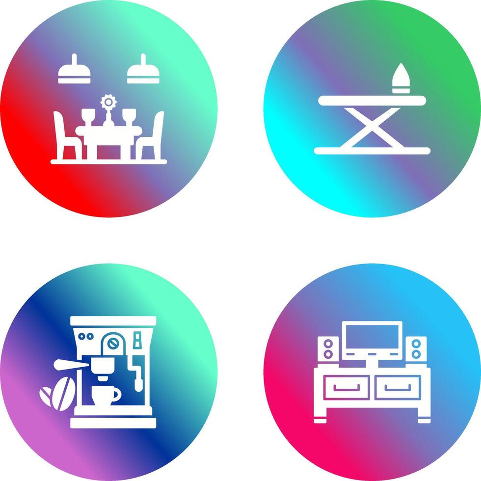 Iron Board and Table Icon vector