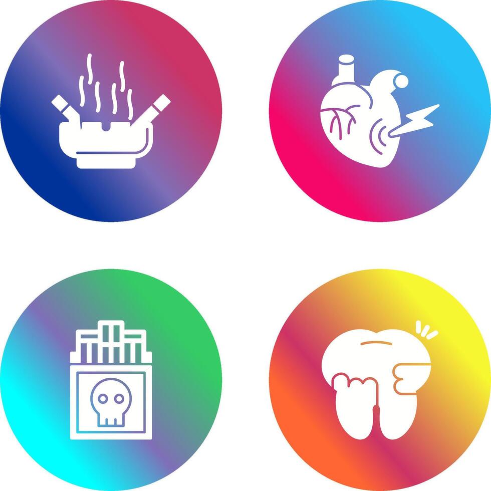 Heart Attack and hashtray Icon vector