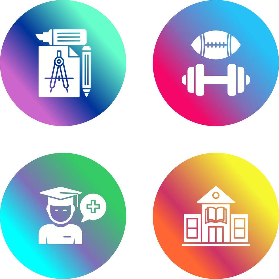 Study Tools and Sport Faculty Icon vector