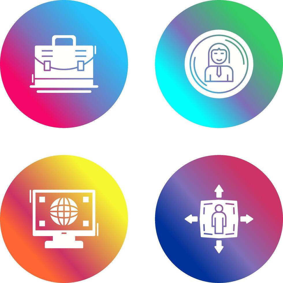 Briefcase and User Icon vector