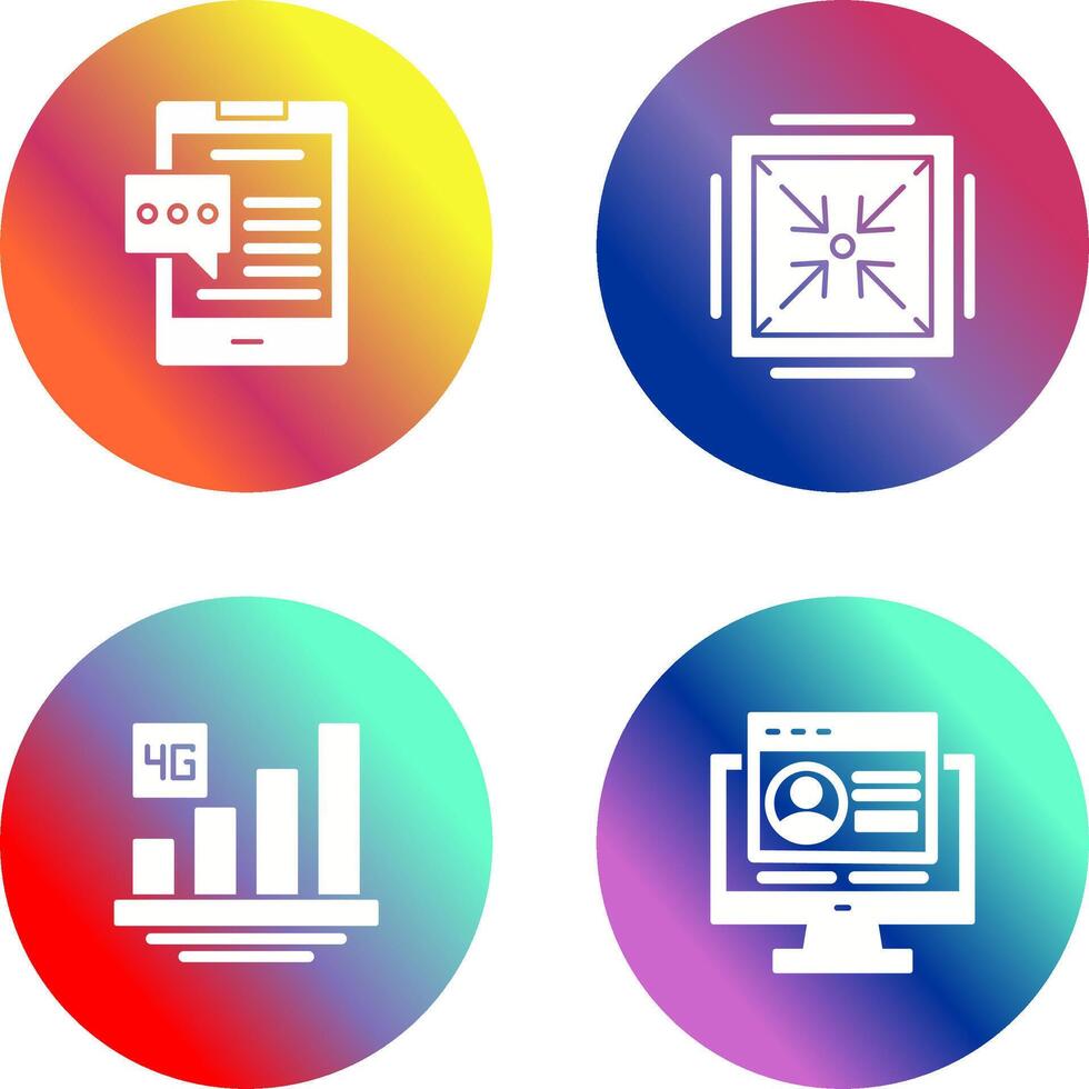 Chat and Minimize Icon vector