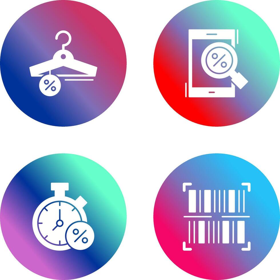 Hanger and Magnifying Glass Icon vector